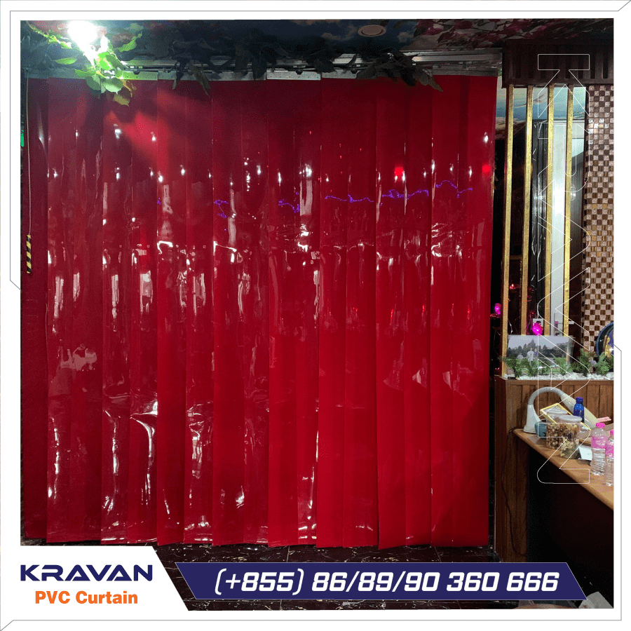 Red pvc curtain